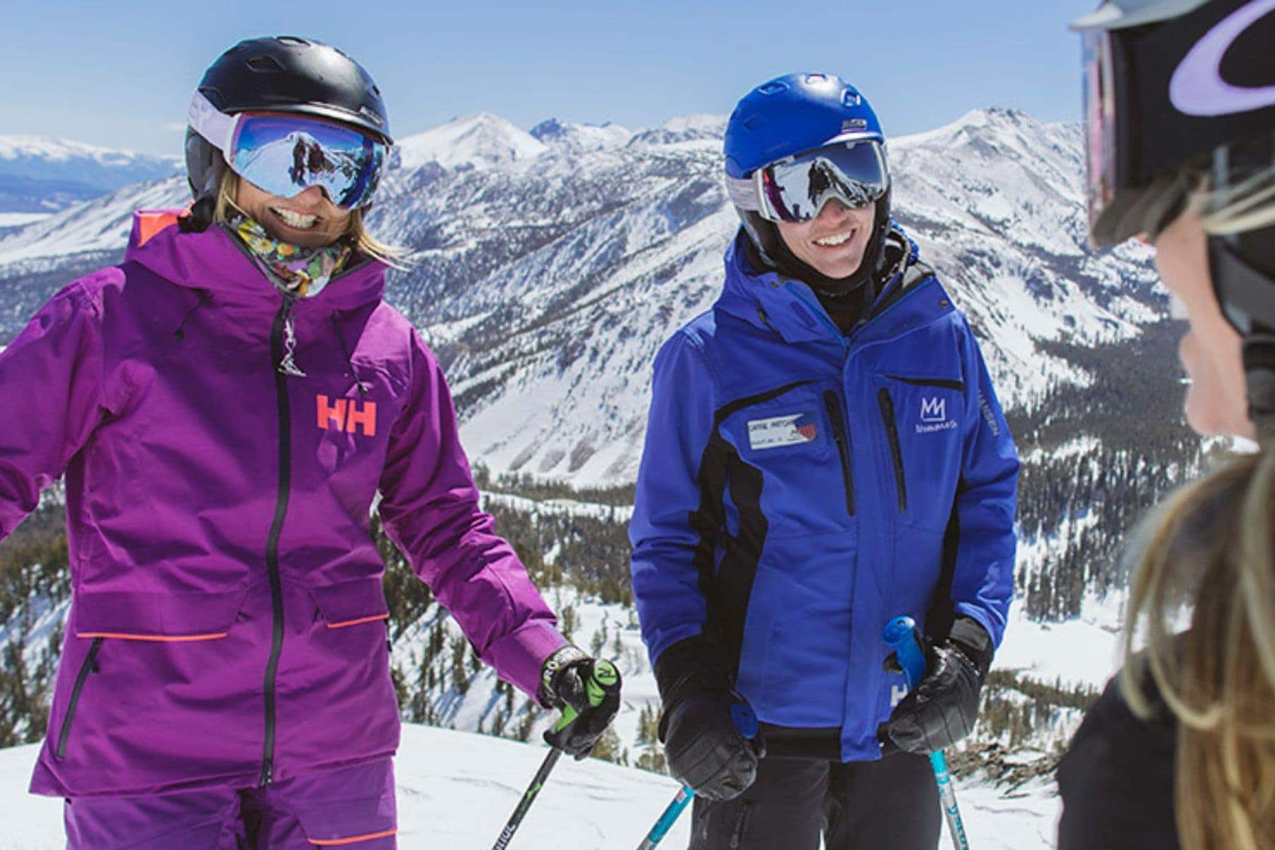 Mammoth Mountain skiers skiing
