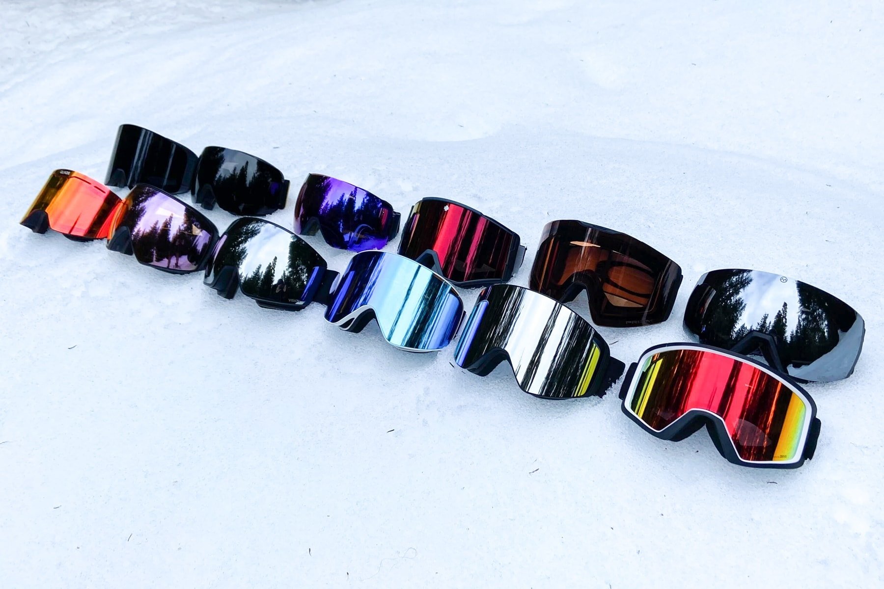 Ski Goggles On Snow