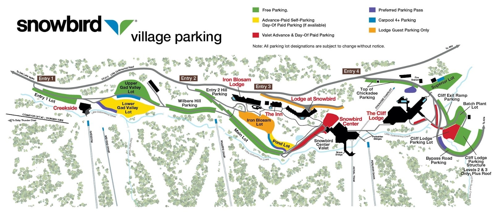 Snowbird Ski Resort Parking