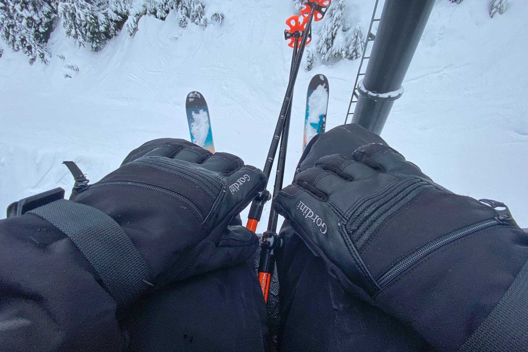 Gordini Storm Trooper Ski Gloves on a chair lift