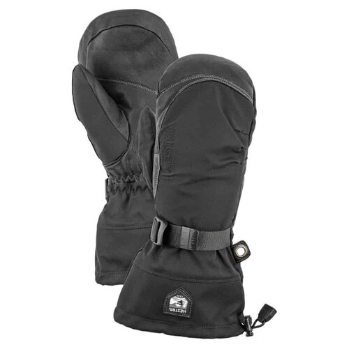 Hestra Army Leather Heli Ski and Snowboard Mitten in Black